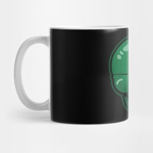 green skull glasses Mug